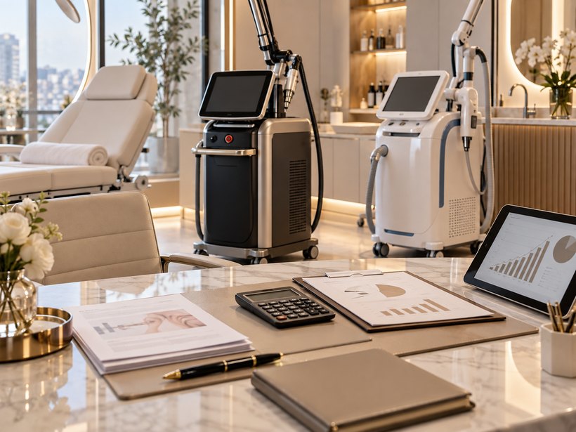 Studio di medicina estetica con piattaforme laser e valutazione dei costi di una seduta — Dott. Valle a Genova