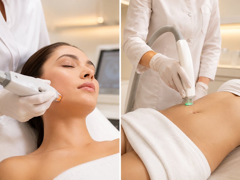 Trattamento laser del viso e del corpo eseguito in ambulatorio medico
